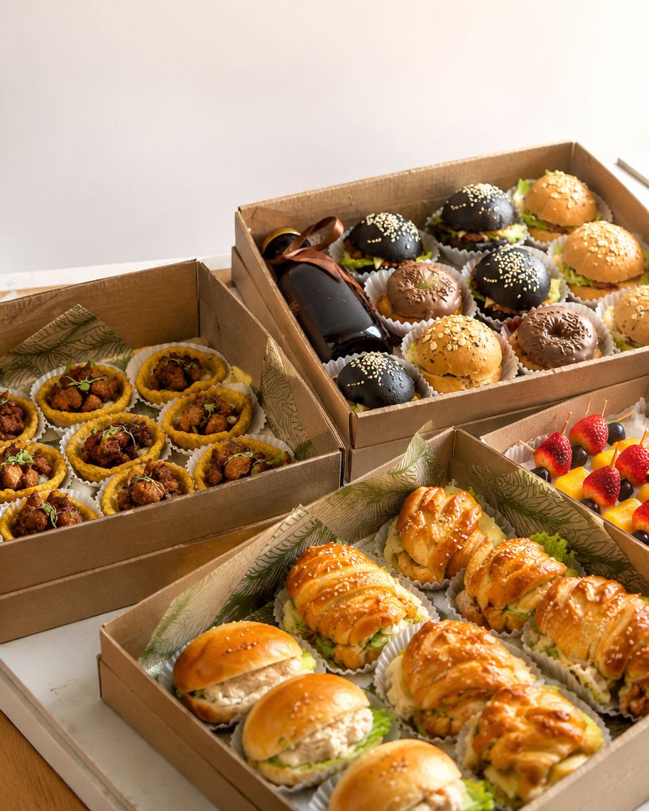 Catering eventos de empresa en Medellín estaciones de café y bocados panadería pasabocas lunch box Chef Bakery (11)